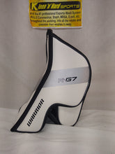 New Warrior R/G7 Size Yth Reg (Rt Hand) White/Black Hockey Goalie Goalie Blocker