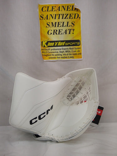 New CCM EFLEX 6.9 Reg (Lt Hand) Sz Sr White Ice Hockey Goalie Catcher