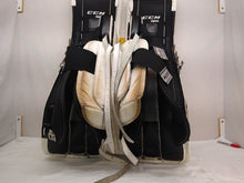 Used CCM Premier Pro Size 36+2 White/Silver Ice Hockey Goalie Leg Pads