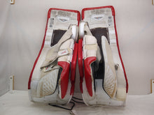 Used Bauer 2X Size SR S White/Red Hockey Goalie Goalie Leg Pads