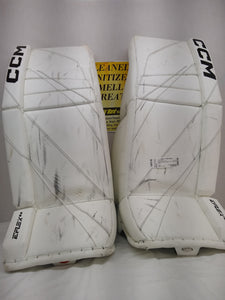 Used CCM EFLEX 6.9 Size 31" + 1" White Hockey Goalie Goalie Leg Pads