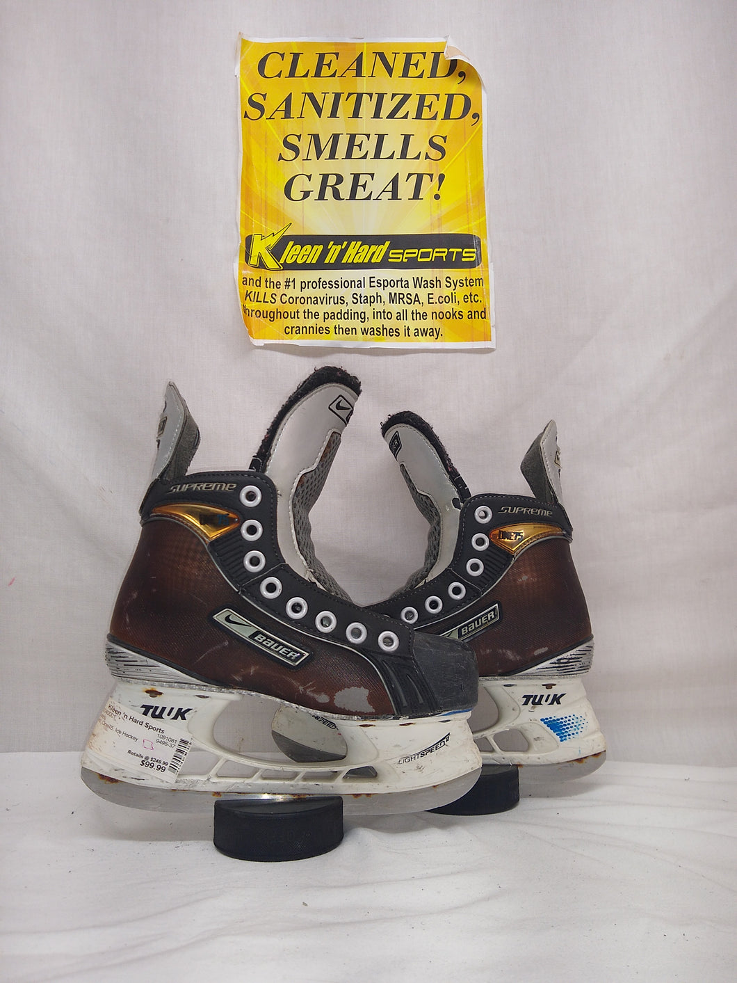 Used Bauer One75 Size 1 Ice Hockey Skates