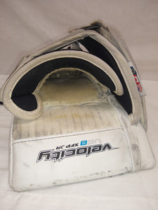 Used Vaughn Velocity VE8 XFP Size Jr Right White Ice Hockey Goalie Blocker