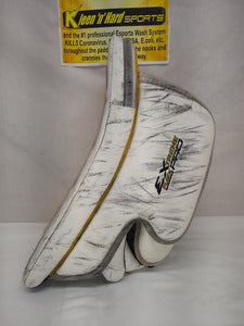 Used CCM 3Xtreme Flex Pro Size Sr Reg (Rt Hand) Yellow Hockey Goalie Blocker