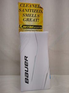 Used Bauer GSX Size Int Reg (Rt Hand) White Ice Hockey Goalie Blocker