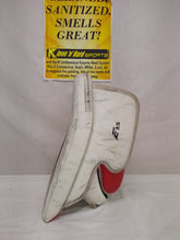 Used CCM E 3.5 Size Jr Reg (Rt Hand) White/Red Ice Hockey Goalie Blocker