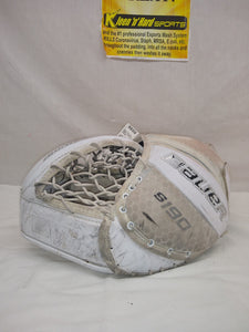 Used Bauer Supreme S190 Reg (Lt Hand) Sz Int White Hockey Goalie Goalie Catcher