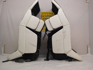 Used Warrior Ritual G3 Size 30" + 1" White/Black Hockey Goalie Leg Pads