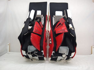 Used Brian's Gnetik X5 Size 32" + 1 White/Red Ice Hockey Goalie Leg Pads