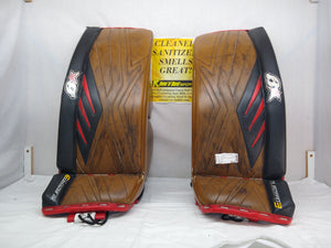 Used Brian's Sub Zero 3 Pro Size 32" + 1 blk/tan/red Ice Hockey Goalie Leg Pads