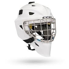 New CCM Axis F5 Size Youth White Hockey Goalie Goalie Helmet