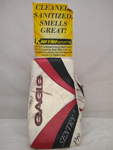 Used Eagle Sentry 2 Pro Size Sr Reg (Rt Hand) White/Red Goalie Blocker