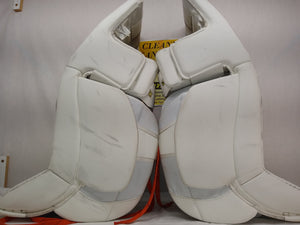 Used CCM EFLEX 6.9 Size 31" + 1" White Hockey Goalie Goalie Leg Pads